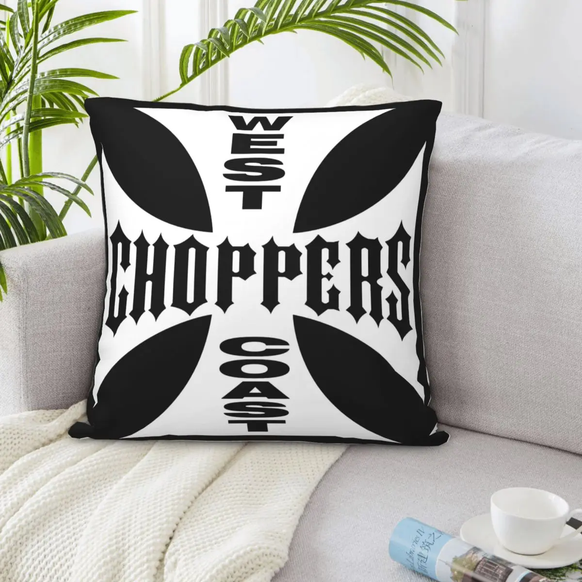 Vtg West Coast Choppers Cross Black Полноразмерный принт Slim Fit Leisure Boy Любой логотип Kawaii