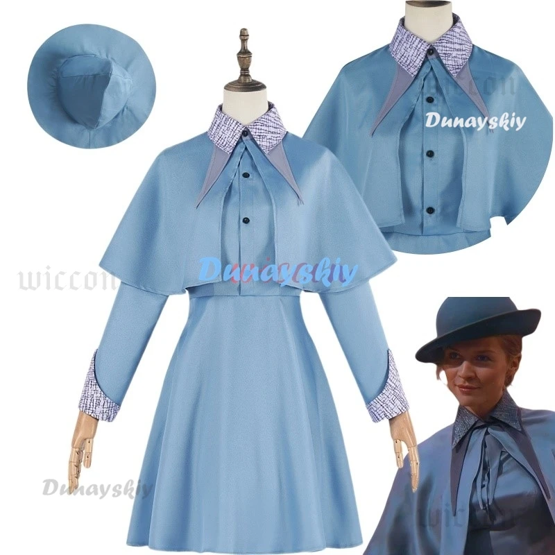 Wizard School Witch Isabelle Fleur Delacour Cosplay Costume Beauxbaton Magic Women Uniform Hat Dress Suit Adults Children