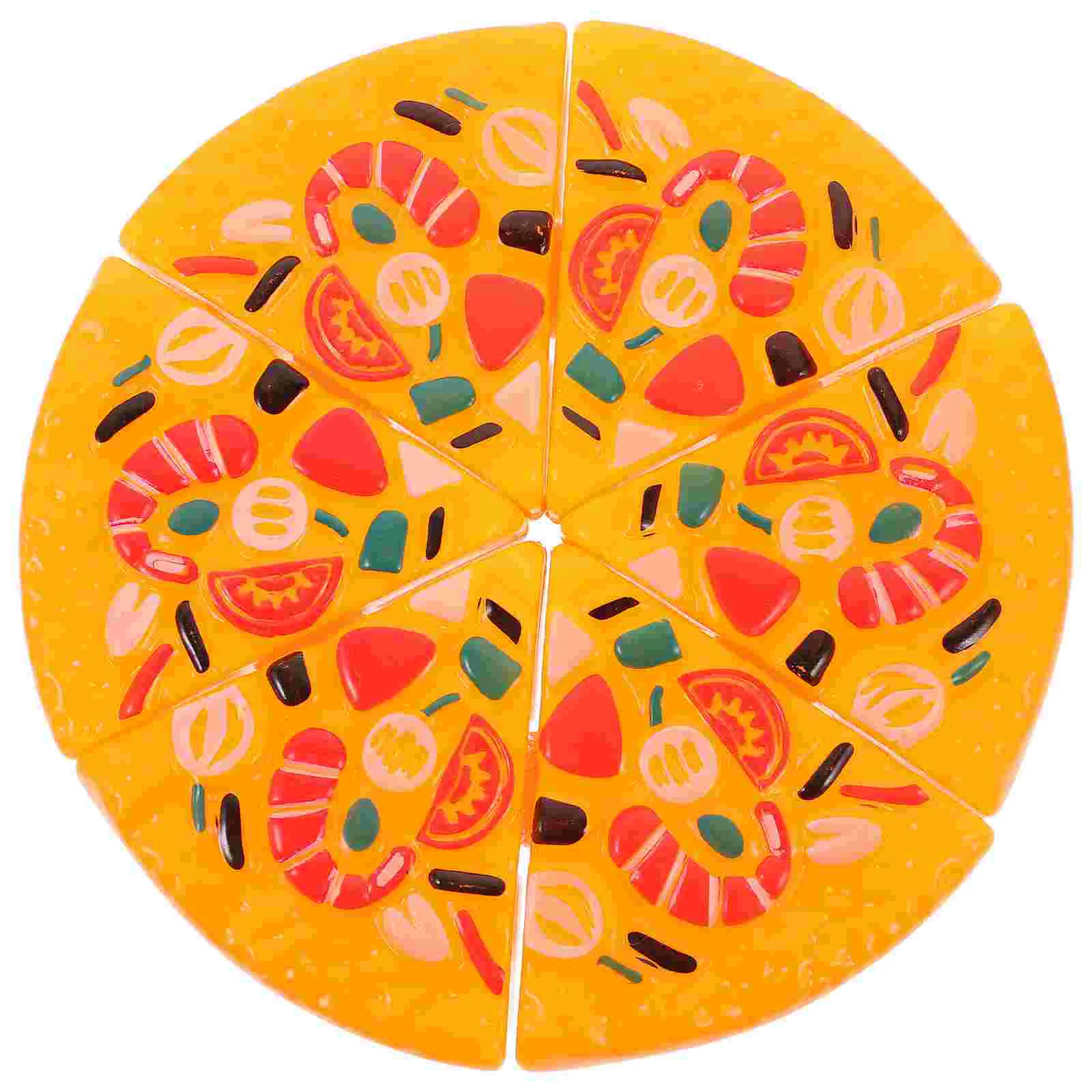 Children Play Toy Pizza Cutlery Fruits Vegetables ABS Simulation Kitchen Toys Cuts 6-piece A Set