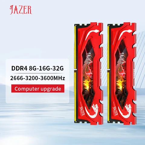 JAZER оперативная Память DDR4 16 ГБ 8 ГБ 2666 МГц 3000 МГц Память ОЗУ DDR4 32 Гб 3200 МГц 288pin для материнской платы AMD и Intel