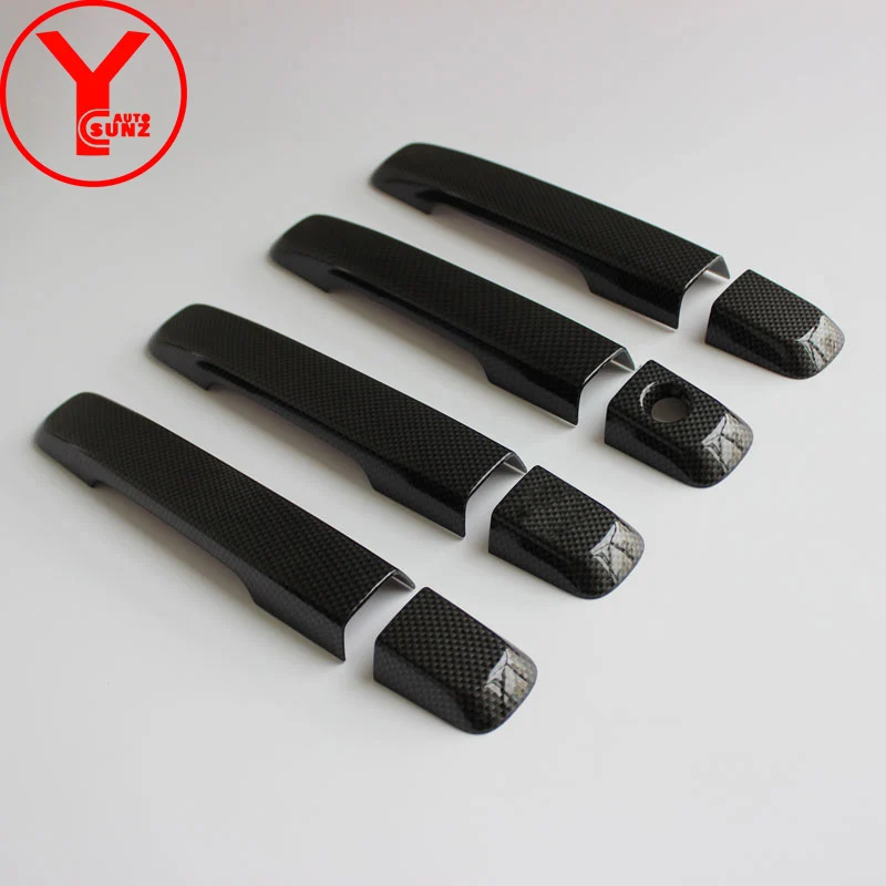 

carbon fiber door handle cover For ISUZU mux mu-x 2013-2019 2014 2015 2016 2017 ABS car parts accessories for isuzu dmax YCSUNZ