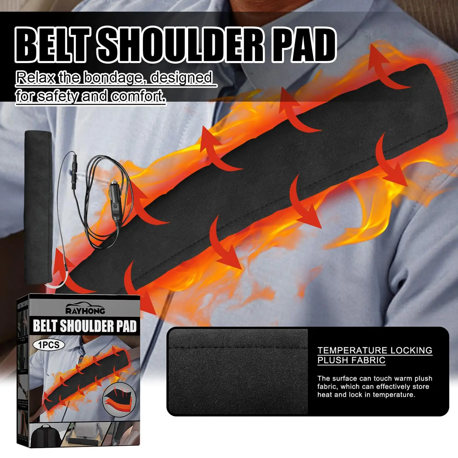 

Нагревательная подушка для автомобильного ремня безопасности, аксессуары для автомобиля, наплечный чехол для ремня безопасности, защитная...