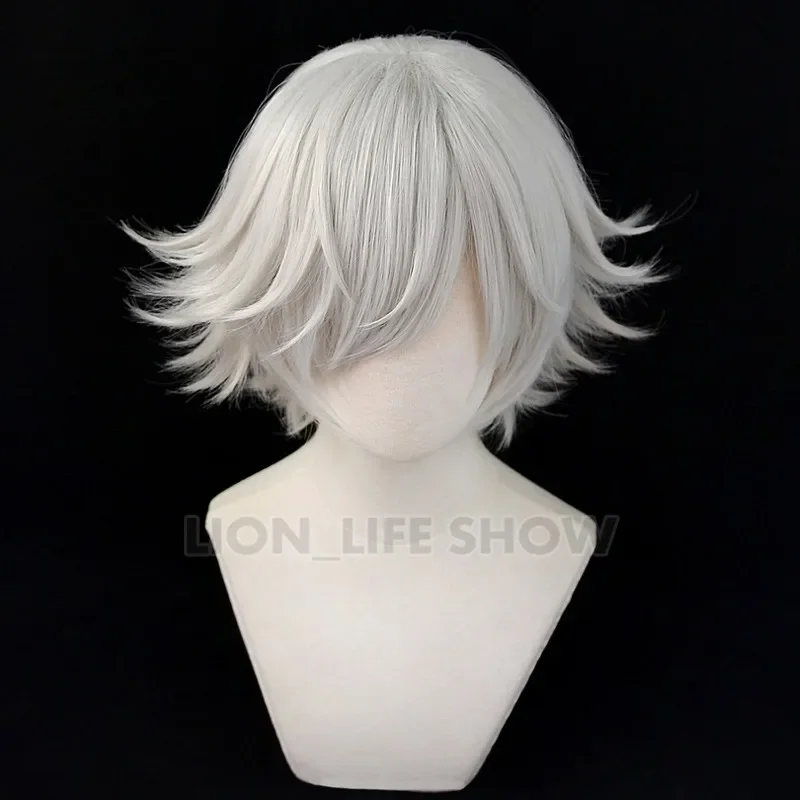 Токио Мстители Wakasa imaushi короткий серебристо-белый парик для косплея термостойкие