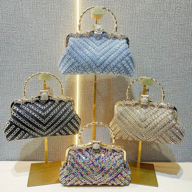 Инкрустация бриллиантами изысканный модный кошелек блестящая сумочка со