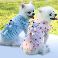 pet dogs clothes cute pockets dots clothing for small dog chihuahua spring summer autumn fighting apparel supplies pet supplies