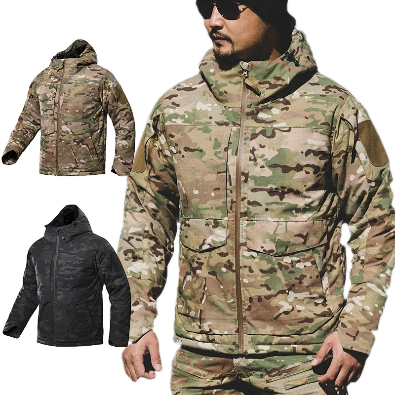 

M65 военная тактическая куртка мужская водонепроницаемая ветровка куртка с капюшоном спортивная куртка с несколькими карманами Водонепрон...