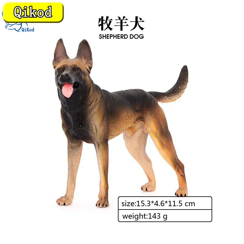 

New Simulation Big Size Animal Model Hound Dog Figurine Solid Plastic Material German Shepherd Action Figure Kids Toys Gift