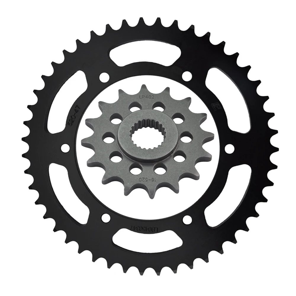 Цепь для мотоцикла 16T + 47T 520, комплект передних и задних звездочек для BMW 650 Xchallenge 2007-2008 650 Xcountry 2007-2008