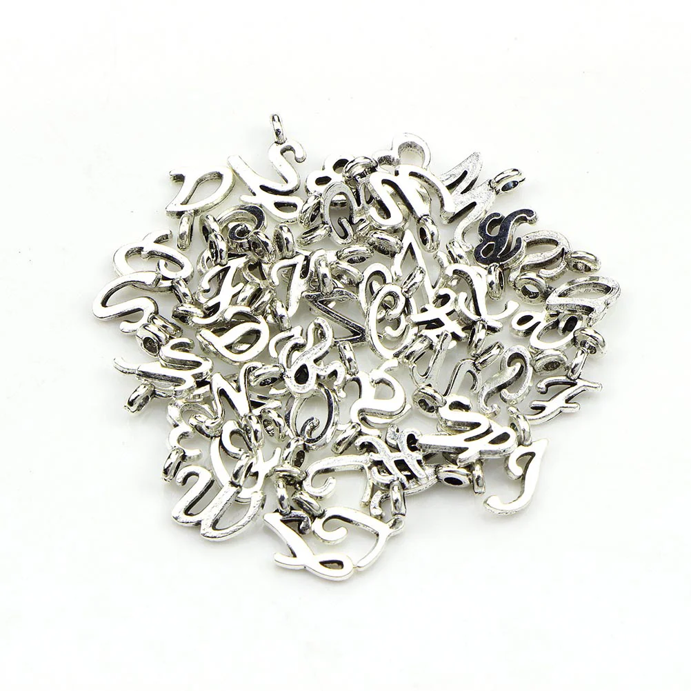 52pcs Letter Pendants A-Z Charms for Jewelry Making and DIY Decoration