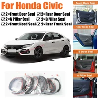 brand new car door seal kit soundproof rubber weather draft seal strip wind noise reduction fit for honda civic