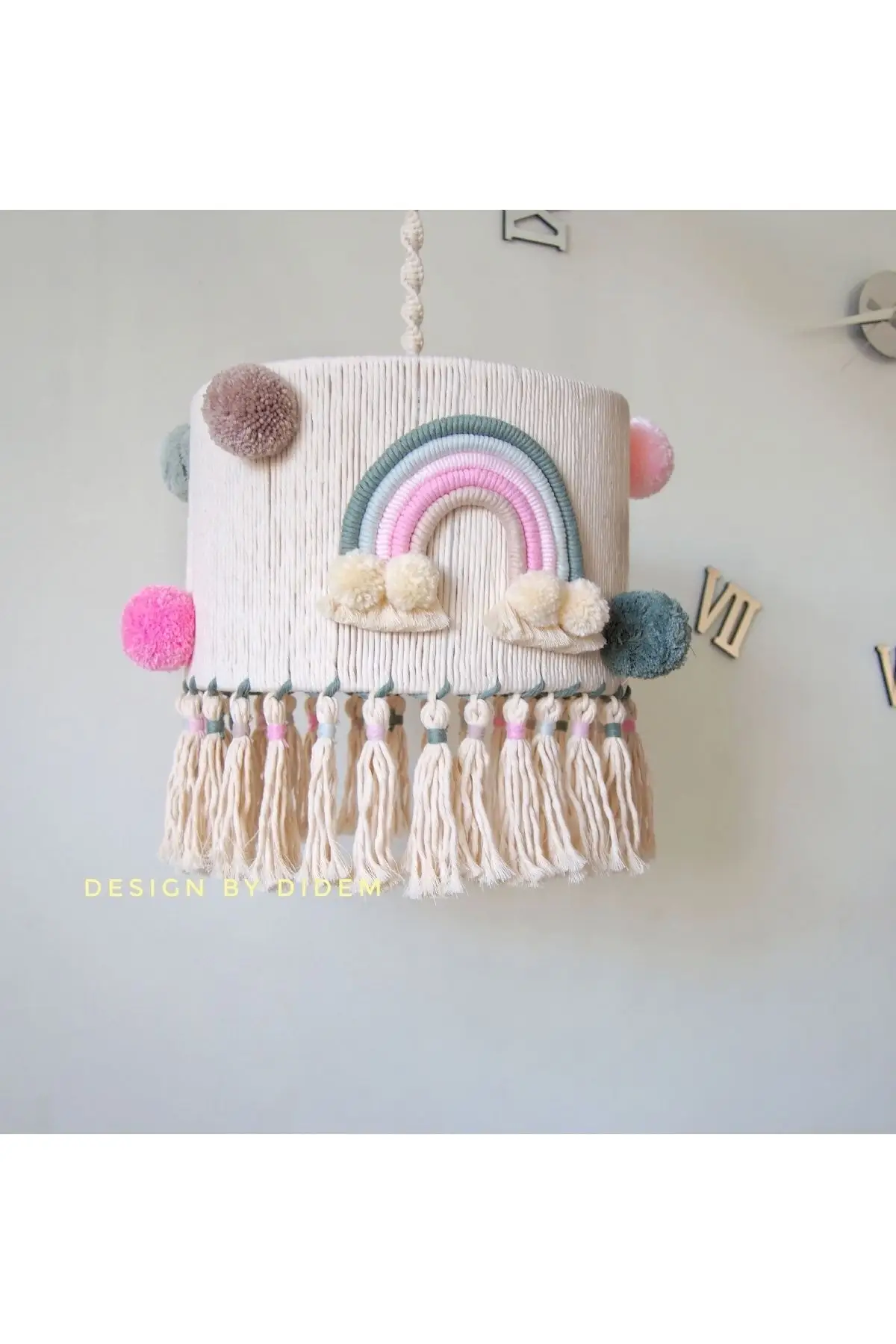 

Детская/Детская комната 0 ручная работа макраме Радужная люстра