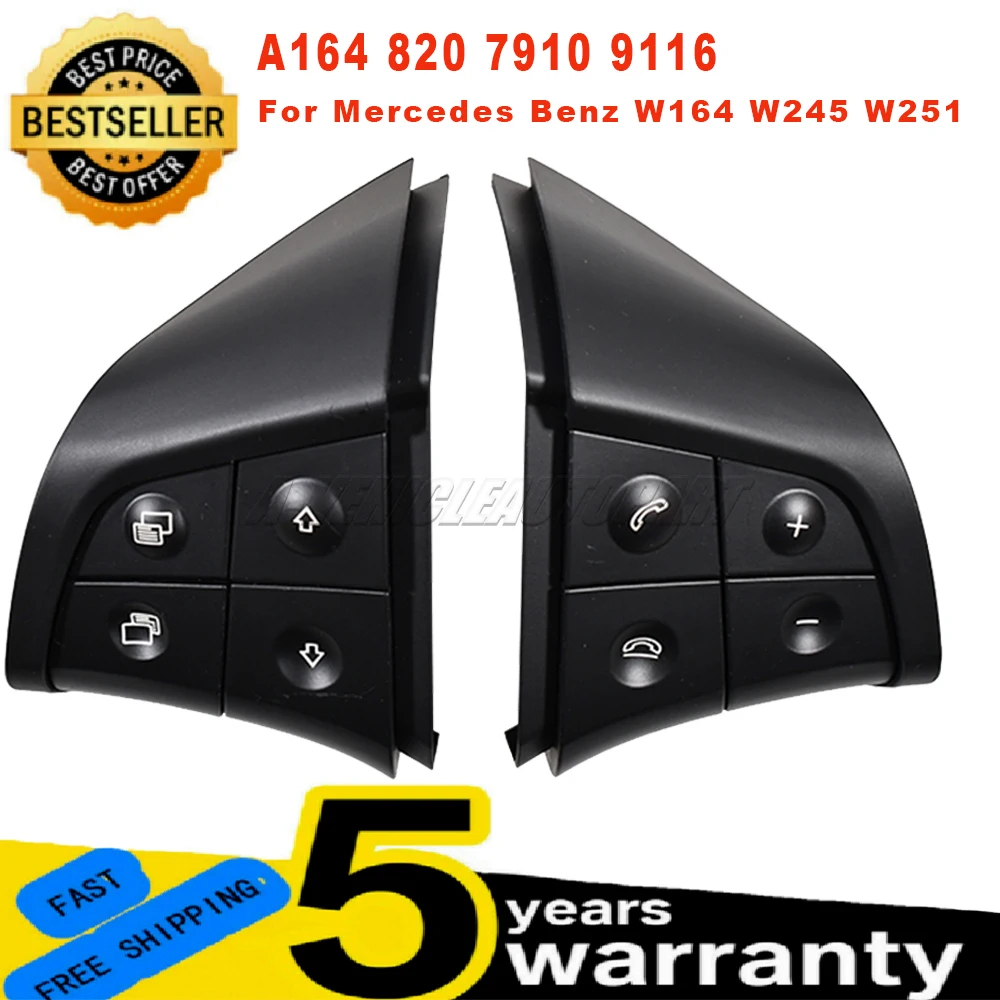 

Для Mercedes-Benz W164 W245 W251 ML GL300/350/400/450 2006-2009 Новый многофункциональный комплект кнопок на руле, ключи управления телефоном