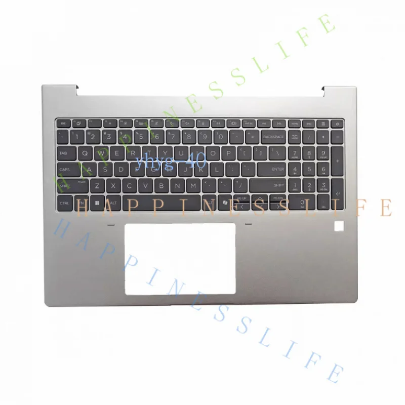 Фото PL+ N97246-001 Для HP EliteBook 660 665 G11, клавиатура США без подсветки, с палмрестом, серебристая №1
