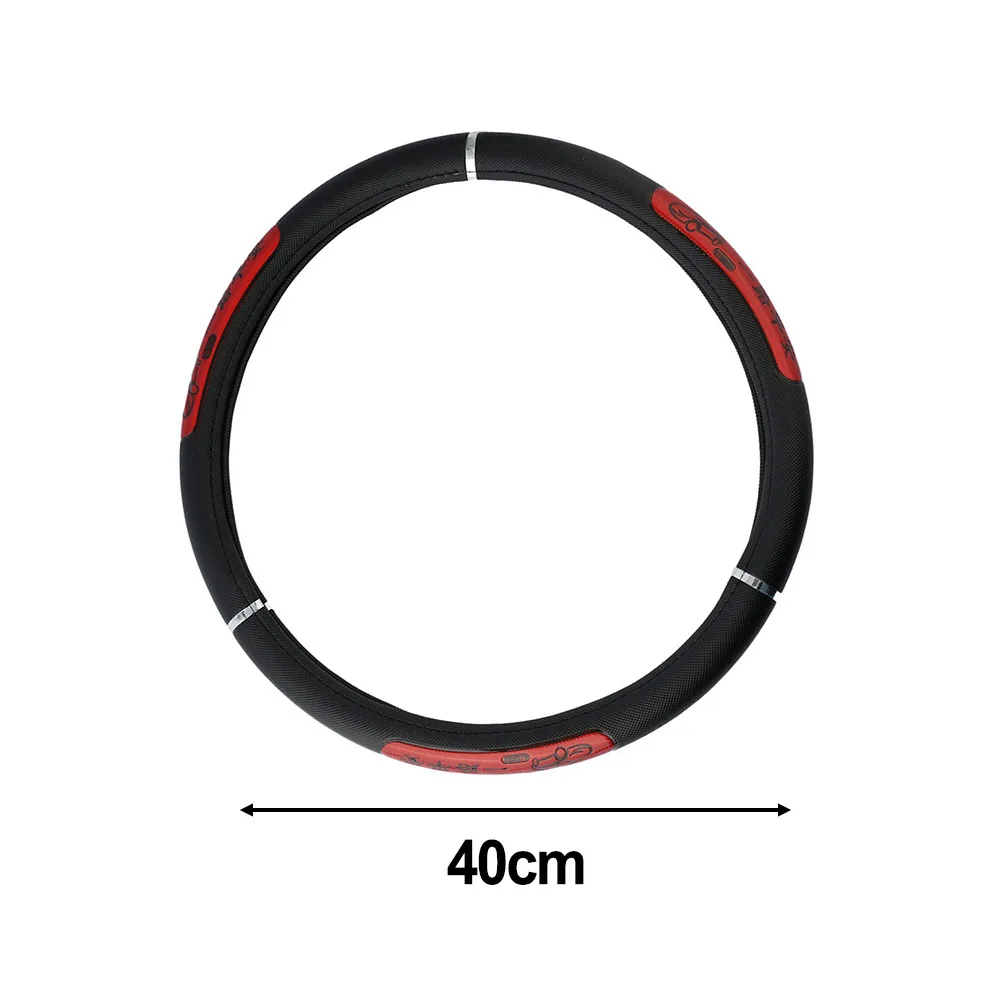 

40/42/45/50CM Car Elasticity Steering Wheel Cover Leather Car Steering Sleeve Car Accessories Auto Steering Weel Covers
