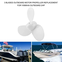 7 1/4X5-A Boat Propeller Outboard Motor Propeller 3 Blades Aluminum Alloy Propeller Replacement for Yamaha Outboard 2HP