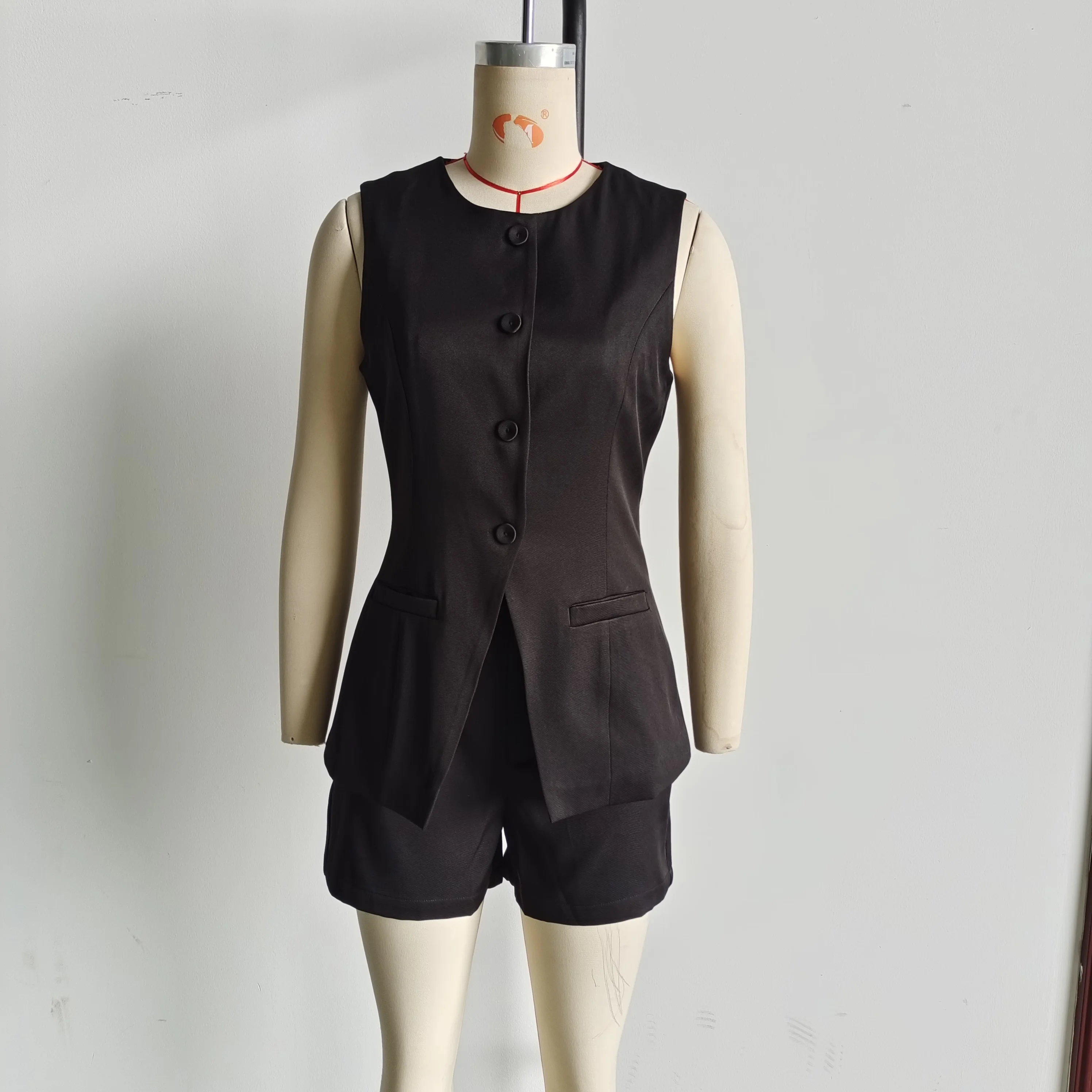 Женский винтажный офисный костюм TRAFZA повседневный однотонный белый из 1/2