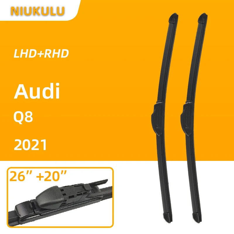 

Car Windscreen Windshield Wiper Blades For Audi Q8 2021 26"+20" Hybrid Car Rubber Wiper Accessories
