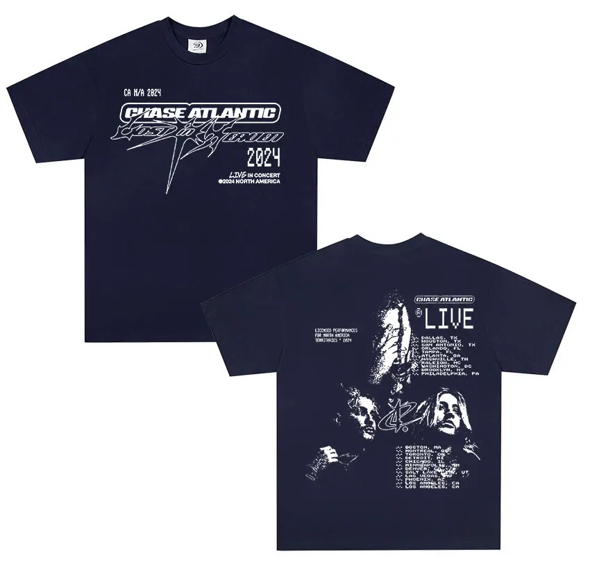 Рок-группа Chase Atlantic Lost in Europe and UK Tour альбом футболка мужская хип-хоп панк унисекс
