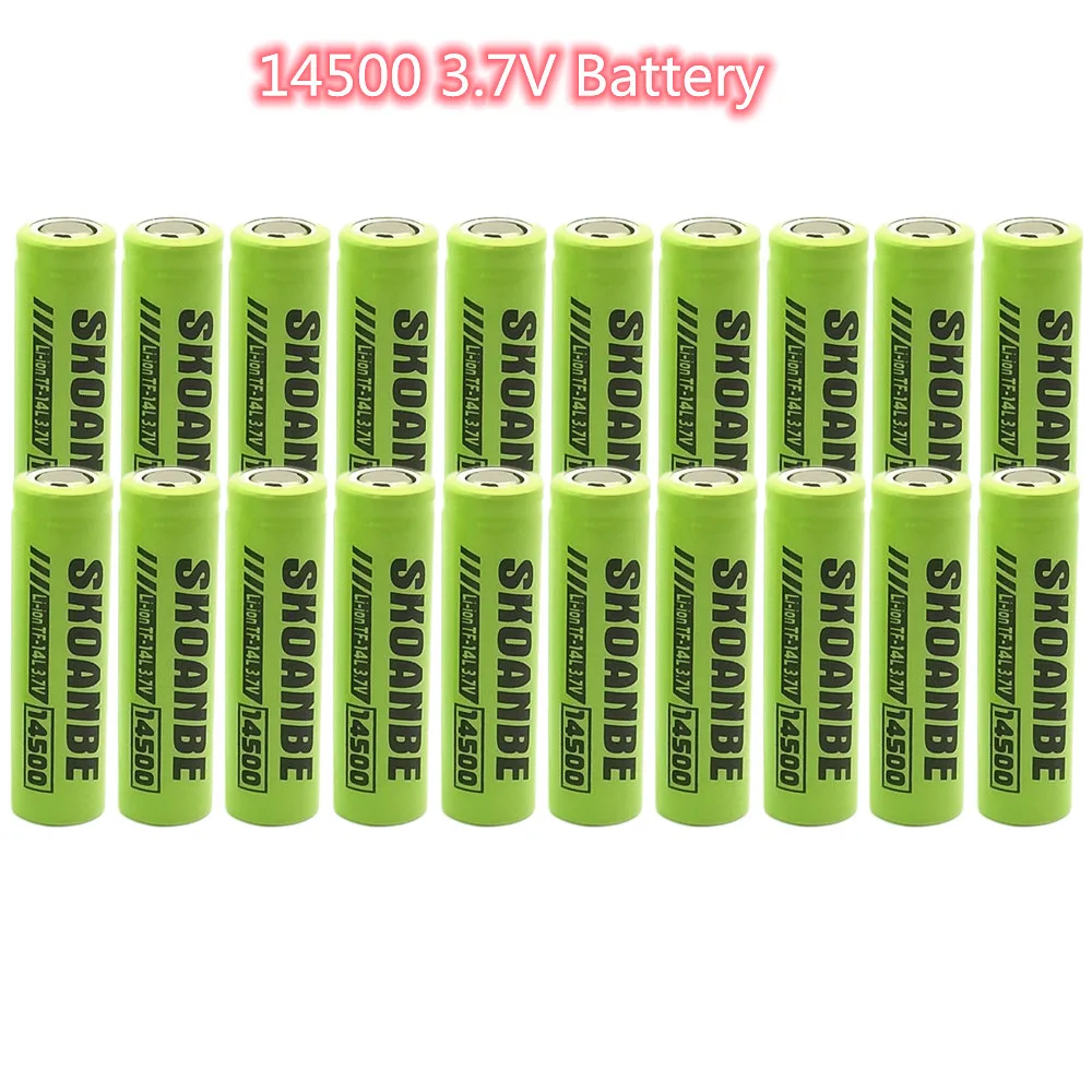 

SkoTeRy 3.7V -4.2V 14500 Lithium Rechargeable Lithium-ion Battery Real Capital 800mAh For Toy Torch