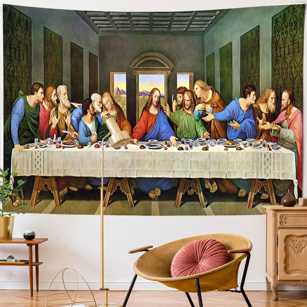

The Last Supper Tapestry Wall Hanging Christ Jesus Home Decoration Large Reproduction Classic Wall Art Cloth Carpet Blankets