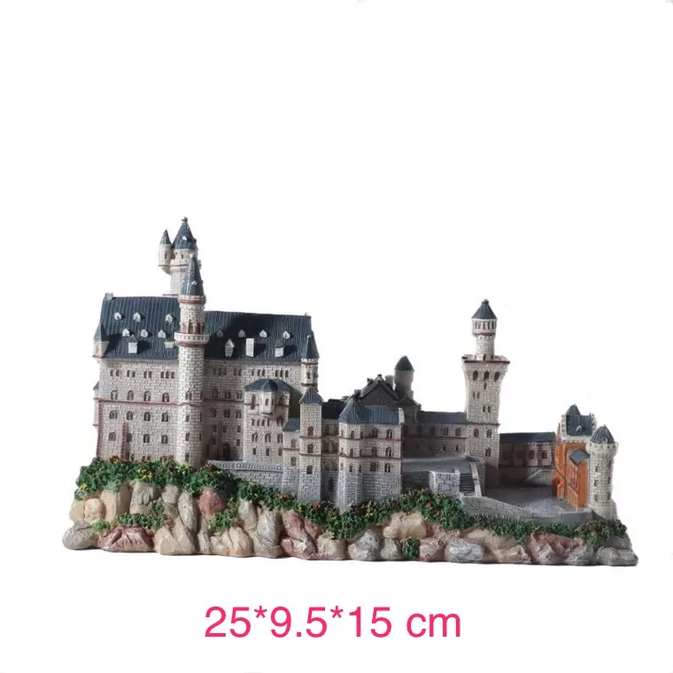 

resin figure mental psychological sand table game box court therapy building Neuschwanstein Castle germman