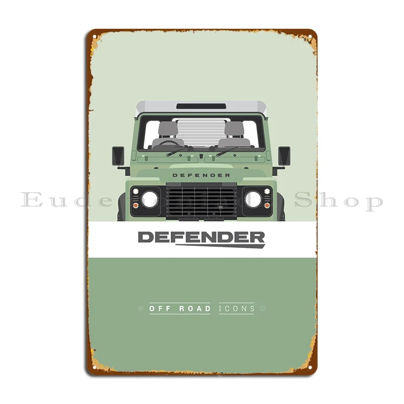 

Defender Green Metal Sign Garage Pub Designing Customize Kitchen Tin Sign Poster