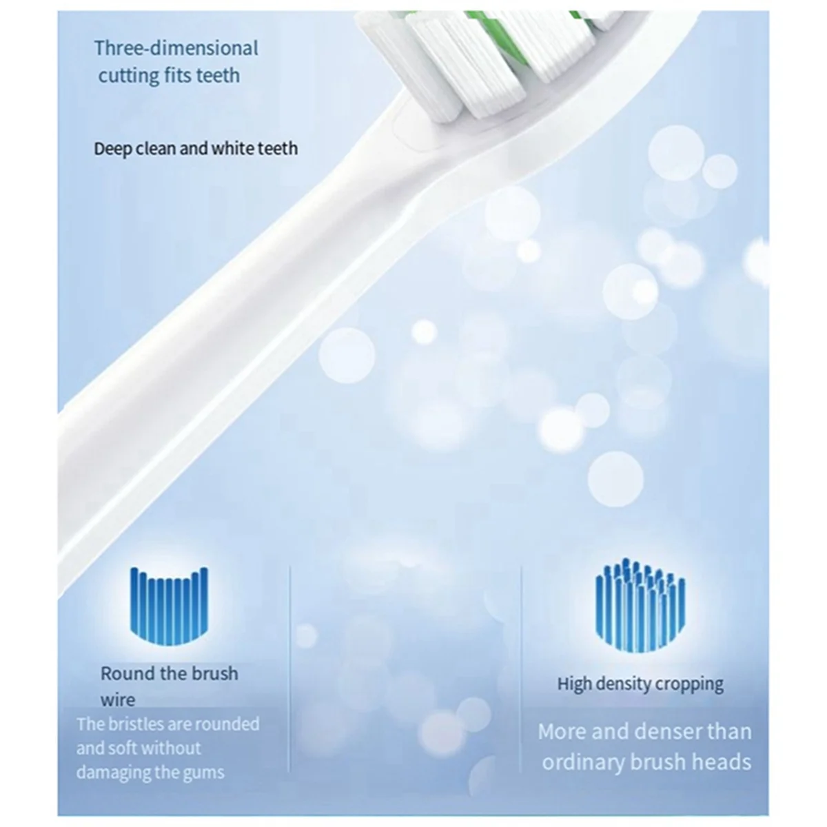 4 сменных насадки для HX6064 HX6930 HX6730 электрическая зубная щетка Sonic яркая