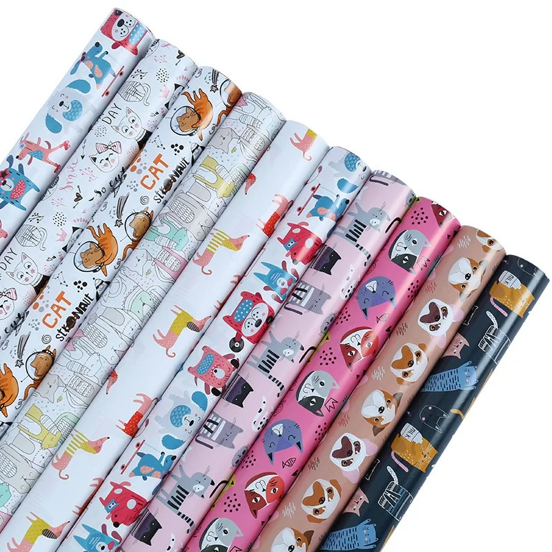 

Birthday Wrapping Paper For Boys Girls Kids Baby Shower Cute Cartoon Animal Gift Wrapping Paper 9 Styles Patterns