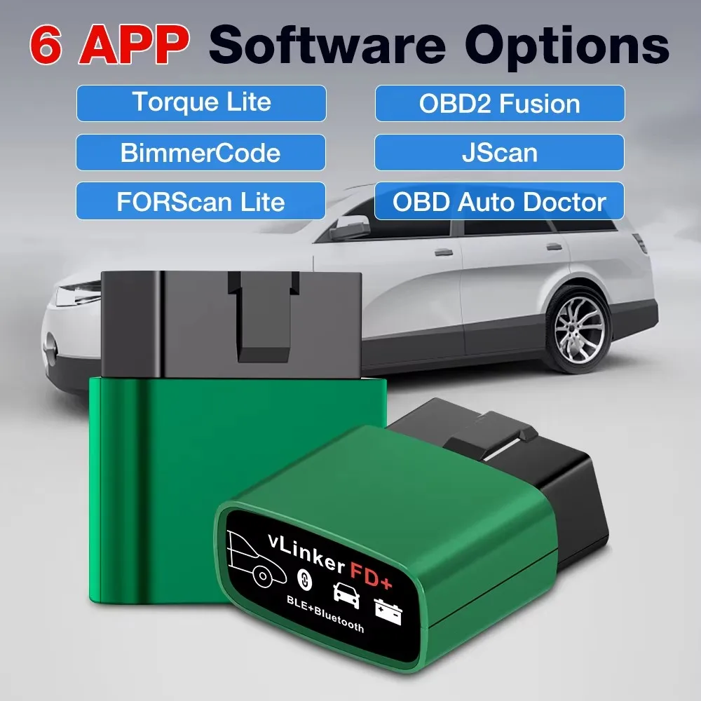 Фото Vgate VLinker FD+ BT4.0/ FD BT3.0 V2.2 для Ford Forscan OBD2 сканер, диагностический инструмент для автомобилей, автосканер J2534, аналог V1.5 ELM 327 №3