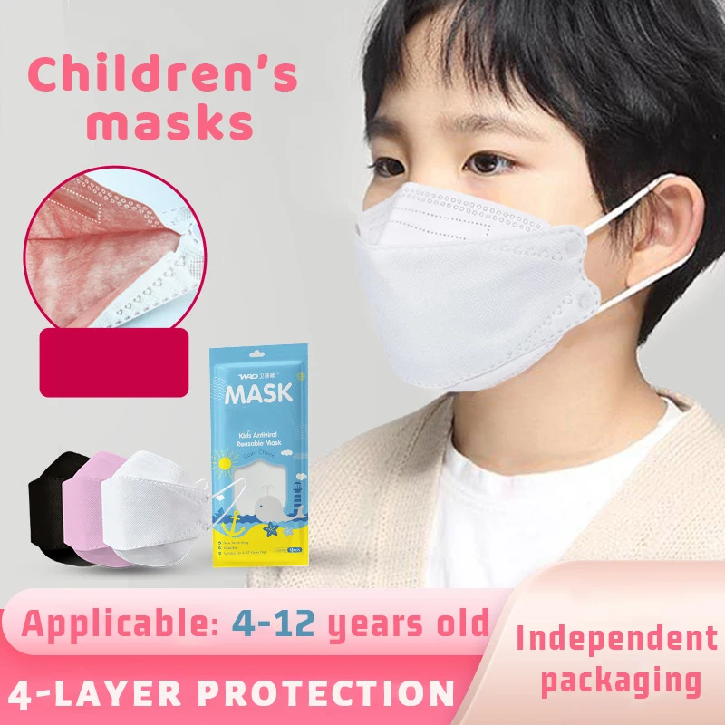 

FFP2 Child Mask 3d Face Mask 4-Layers Filter Anti-dust Repeatable Black Masks Willow leaf KN95 Protective Mouth Mascarillas