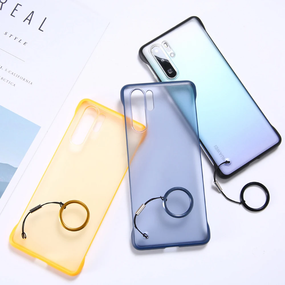 Ультратонкий Прозрачный чехол без рамки для телефона Huawei P40 P30 P20 Mate 40 30 20 Pro Honor