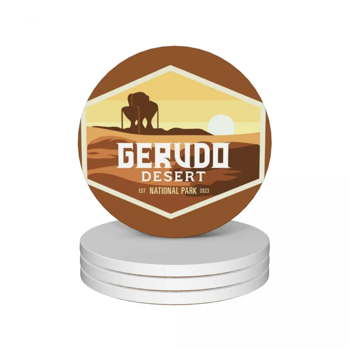 Керамические подставки Gerudo Desert National Park (набор из 4) Креативные противоскользящие