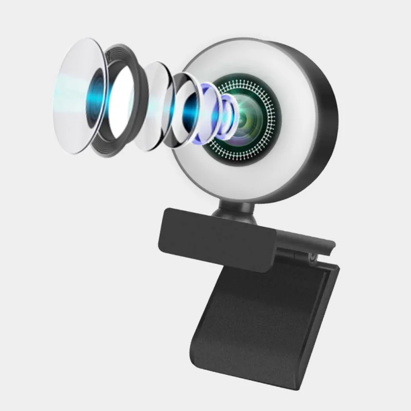 

USB Web Camera 4K 5MP Webcam with Mic Auto Focus Ring Beautify Lighting Video Webcam For Laptop