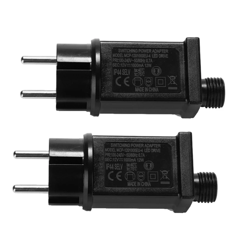 

2X Power Adapter 12V 12W Always Bright/Flashing Drive Power LED Driver Waterproof IP44 Power Adapter