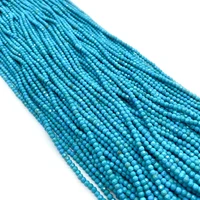 synthetic turquoise blue faceted beads 2mm 3mm 4mm charms for jewelry making diy earrings necklace bracelet beading accessories