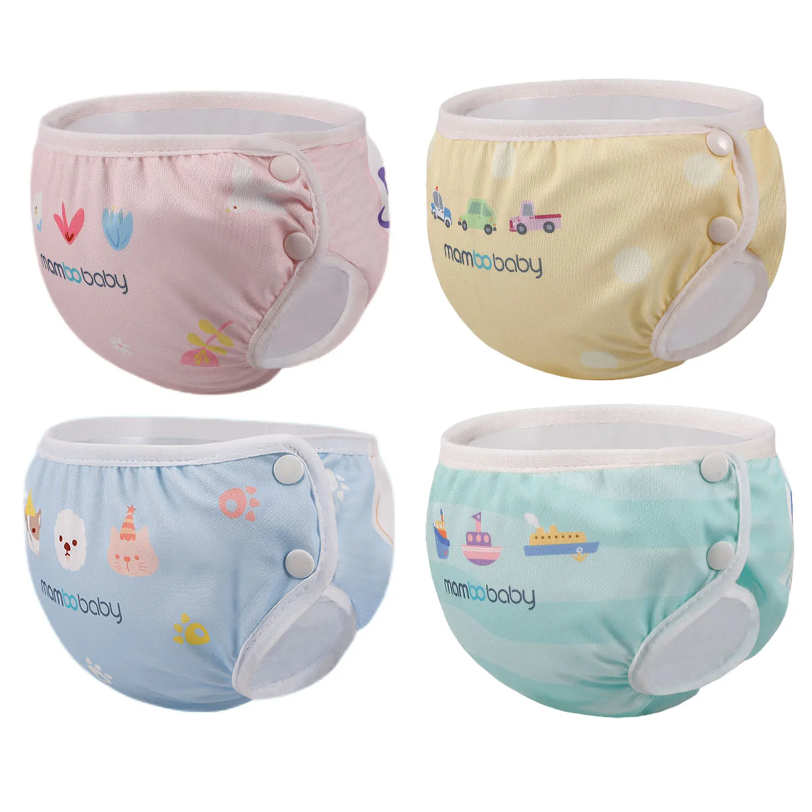 

Reusable Swim Diaper Cartoon Pattern Baby Swim Underwear Adjustable Breathable Snap Toddler Swimsuit For Boys Girls Infants