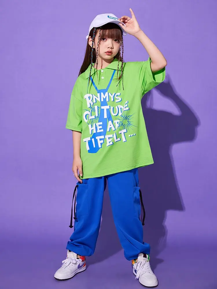 Костюм для танцев в стиле хип-хоп пурпурная рубашка пальто зеленые брюки-карго