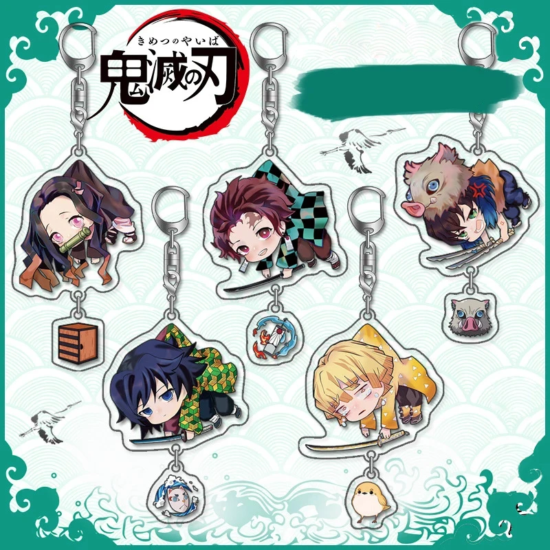 

Anime Kimetsu No Yaiba Tanjirou Zenitsu Nezuko Inosuke Kyoujurou Shinobu Giyuu Tengen Kanao Mitsuri Acrylic Keychain Pendant