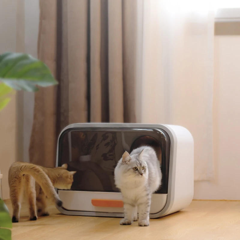 

Pet Sandbox Cat Bedpans Convenient Deodorization Toilet Drawer Cat Bedpans Enclosed Training Katzen Toilette Litter Box QF50CB