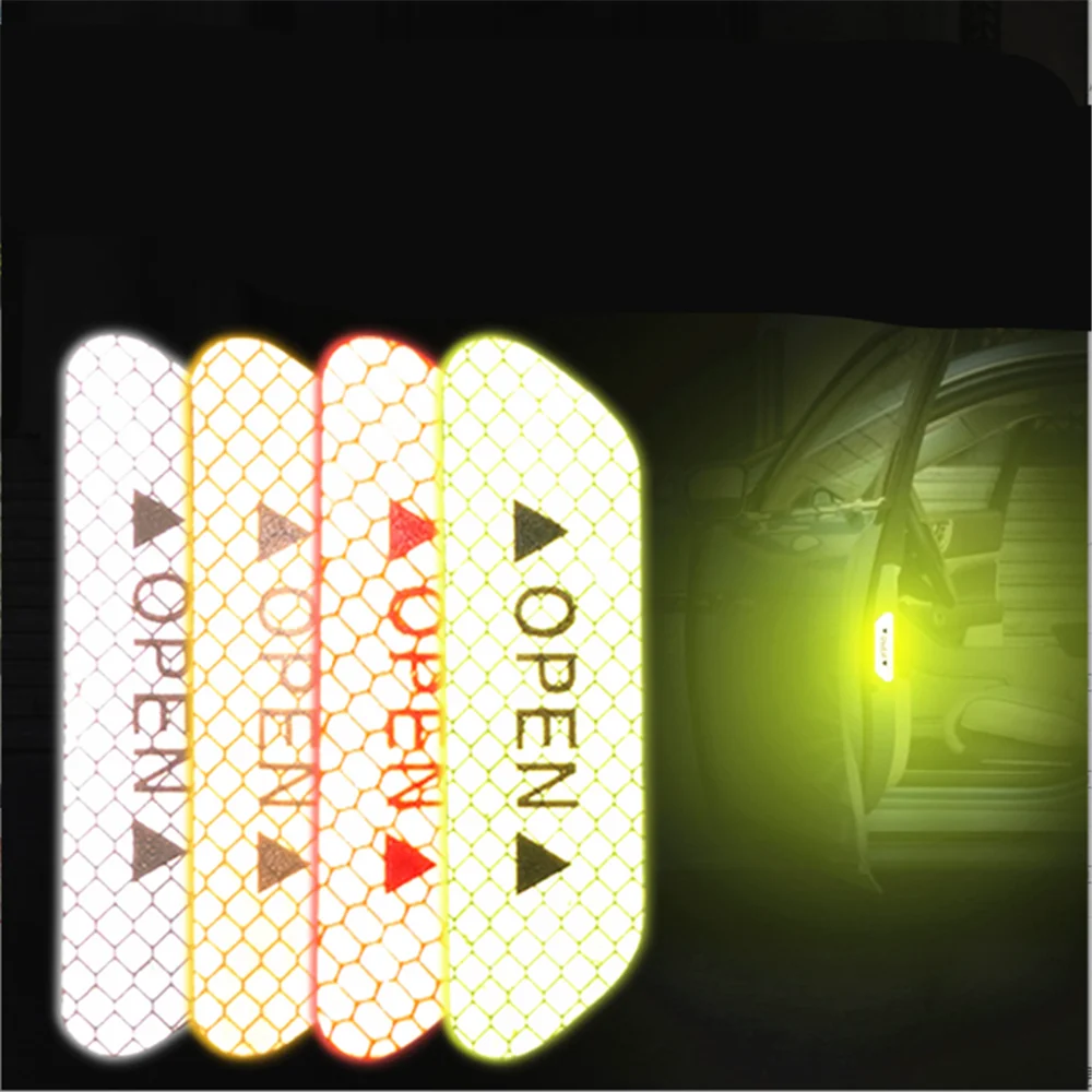 4 шт./набор светоотражающая лента для двери автомобиля Jeep wrangler jk cherokee compass renegade jacket