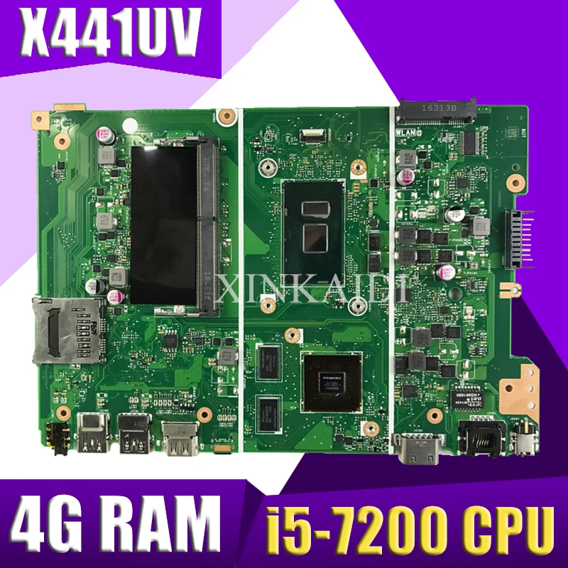 

XinKaidi X441UV материнская плата с 4G RAM i5-7200 для ASUS X441UV X441U F441U A441U X441UR материнская плата для ноутбука протестирована нормально