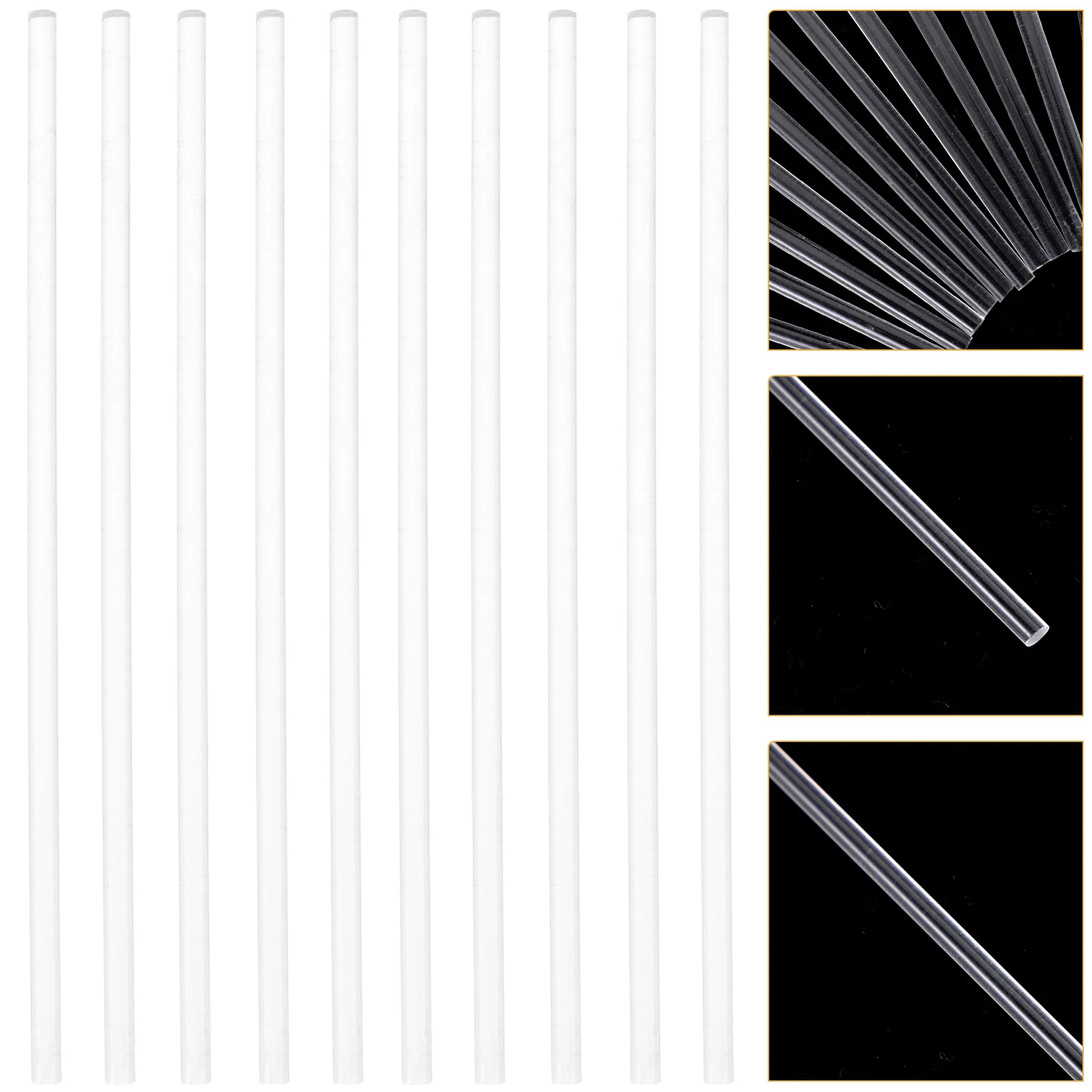 

100Pcs Candy Stick Candy Bar Decorative Cake Sticks DIY Candy Sticks Lollipop Acrylic Sticks for Candy Party Kitchen