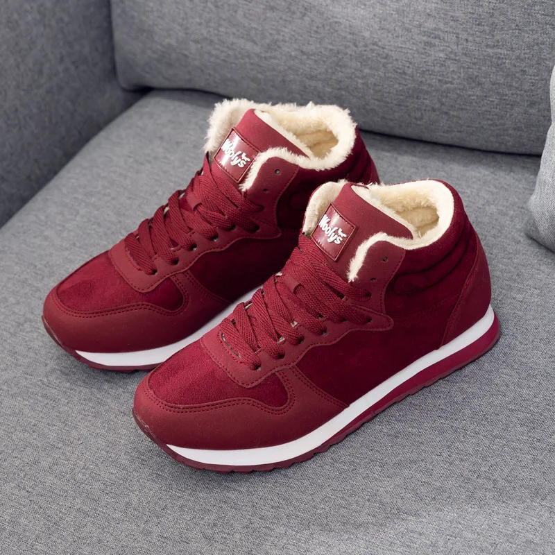 Large size winter snow boots warm women mens shoes Mens Shoes Casual Sneakers Men Thick Fur Winter Sneakers