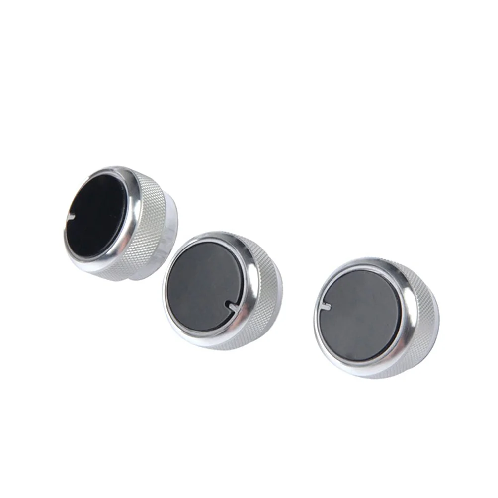 

3Pcs Air Conditioning Control AC Knob Fit for Focus 2 3 Car (Silver)