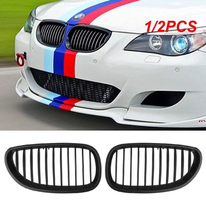 

1/2PCS Bumper Kidney Grille Front Grill Double Slat Line For X5 X6 E70 E71 2008-2013 Car Styling Gloss Black Racing Grills