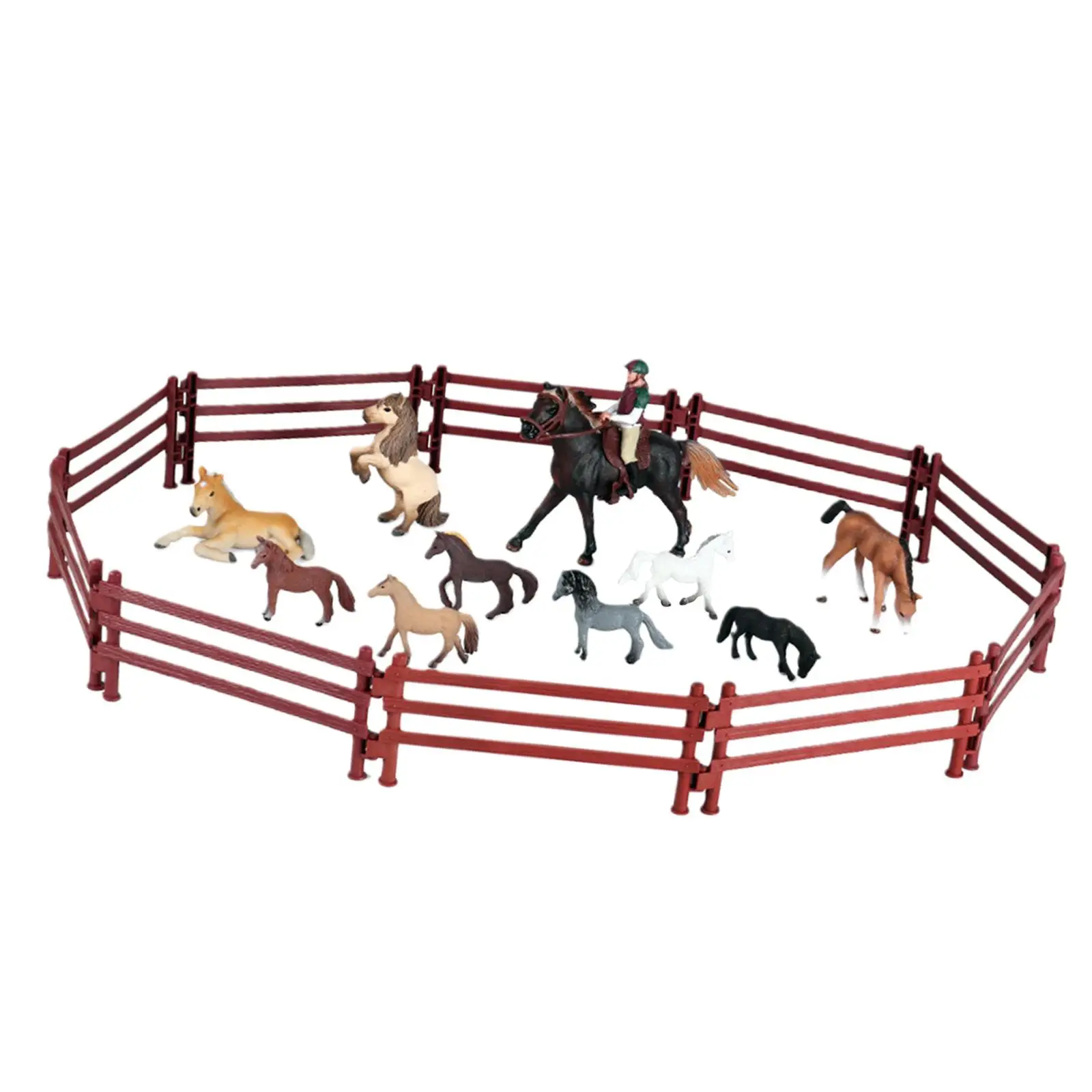 

23 шт. DIY ограждение Игровой Набор Спортивная ферма Horseman статическая Реалистичная искусственная ограда лошадь модельный комплект коллекцио...