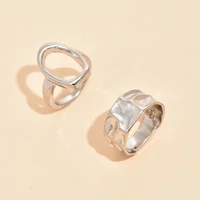 new ring 2 pcsset geometry rings set party jewelry for women