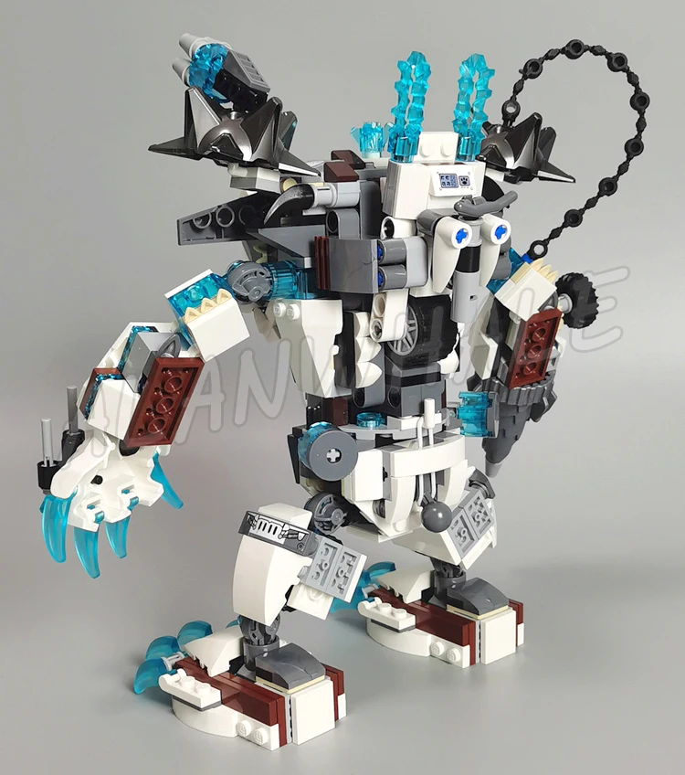Фото Набор для сборки 628 деталей Chima Icebite Claw Spinning Driller Bears Mech Blaster Bike 10355, совместимый с конструкторами из кирпичиков №3