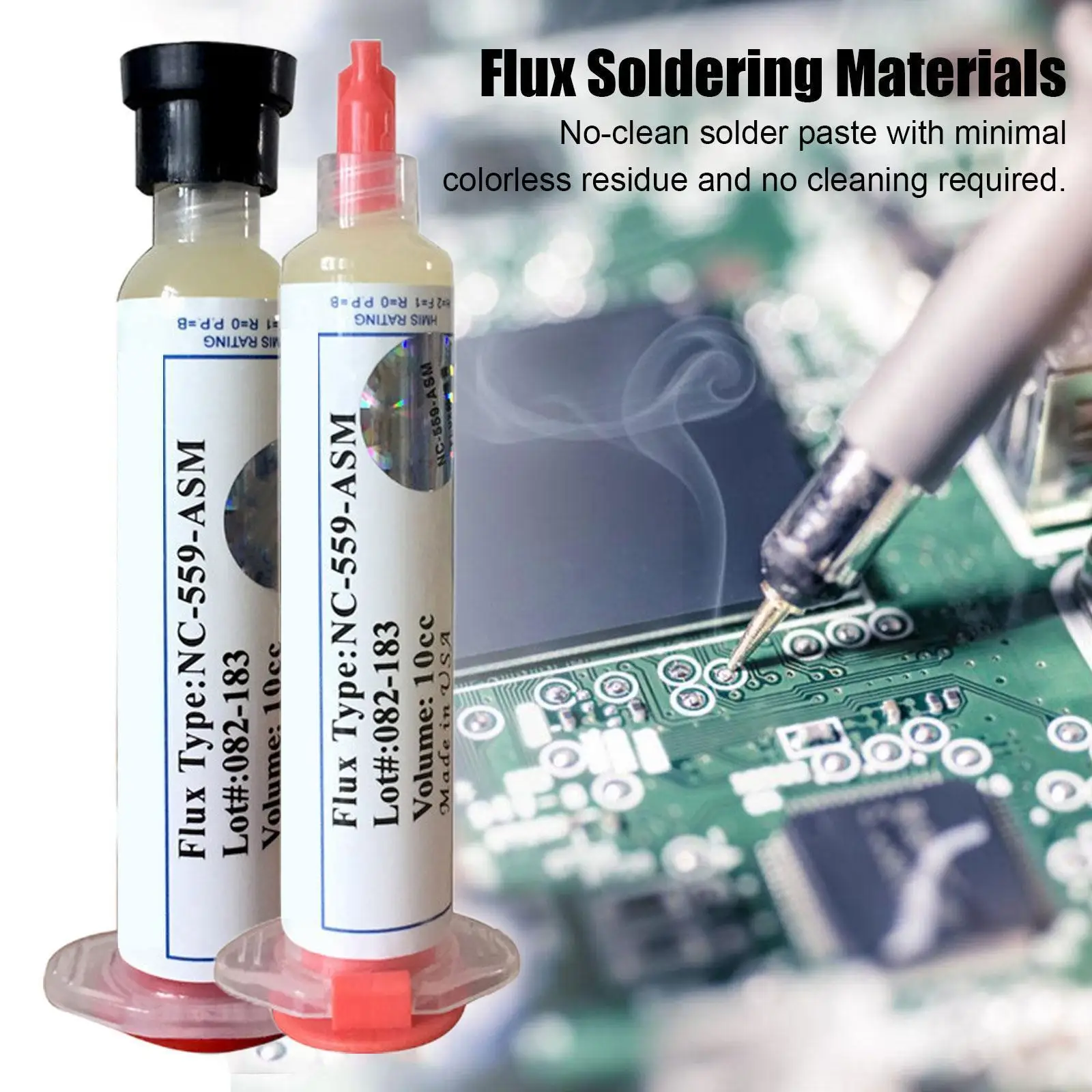 

High Quality Solder Flux 10cc NC-559-ASM-UV solder paste For Phone LED BGA SMD PGA PCB Repair + Needles Rework Tools M2X5