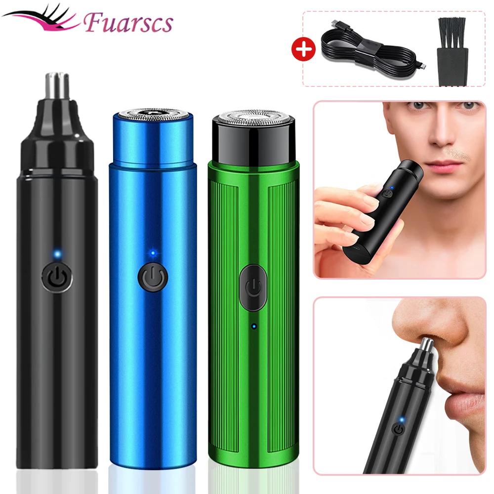Mini Electric Shaver For Men Portable Electric Nose Hair Trimmer USB Charging Men's Face Beard Shaver Body Razor Long-Lasting